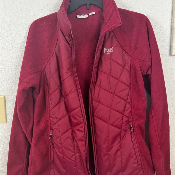 Everlast Women's Full Zip Fleece Puffer Jacket, Size M, Slightly Used - Picture 2 of 3